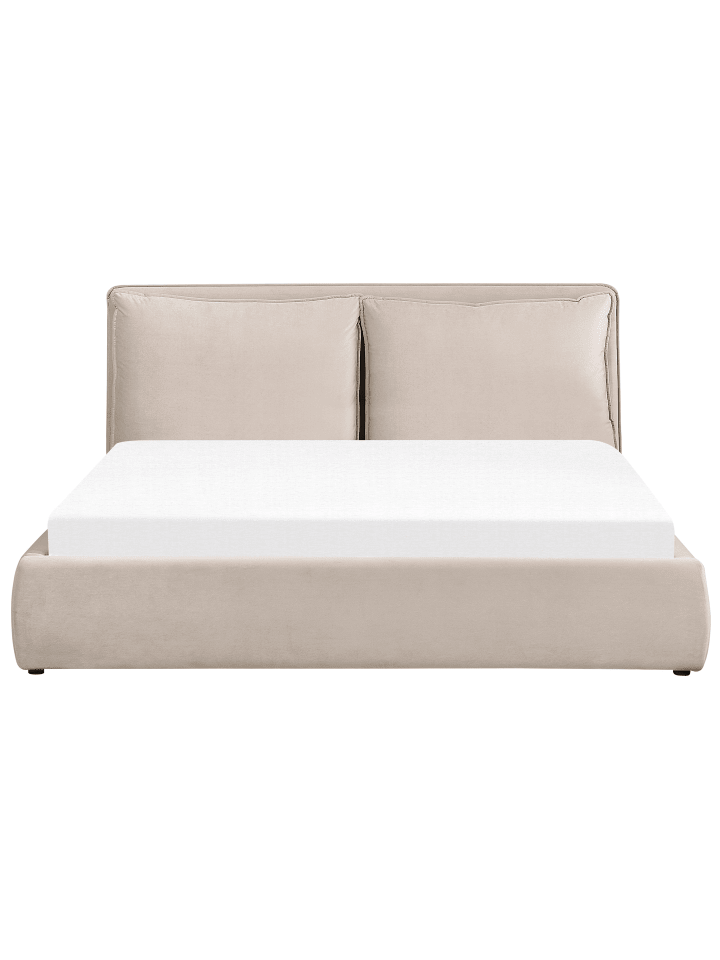 Beliani Doppelbett BAJONNA in Beige - (W) 204 x (H) 102 x (L) 235 cm günstig kaufen onesize