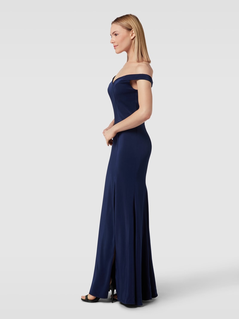 Abendkleid mit Herz-Ausschnitt in dunkelblau