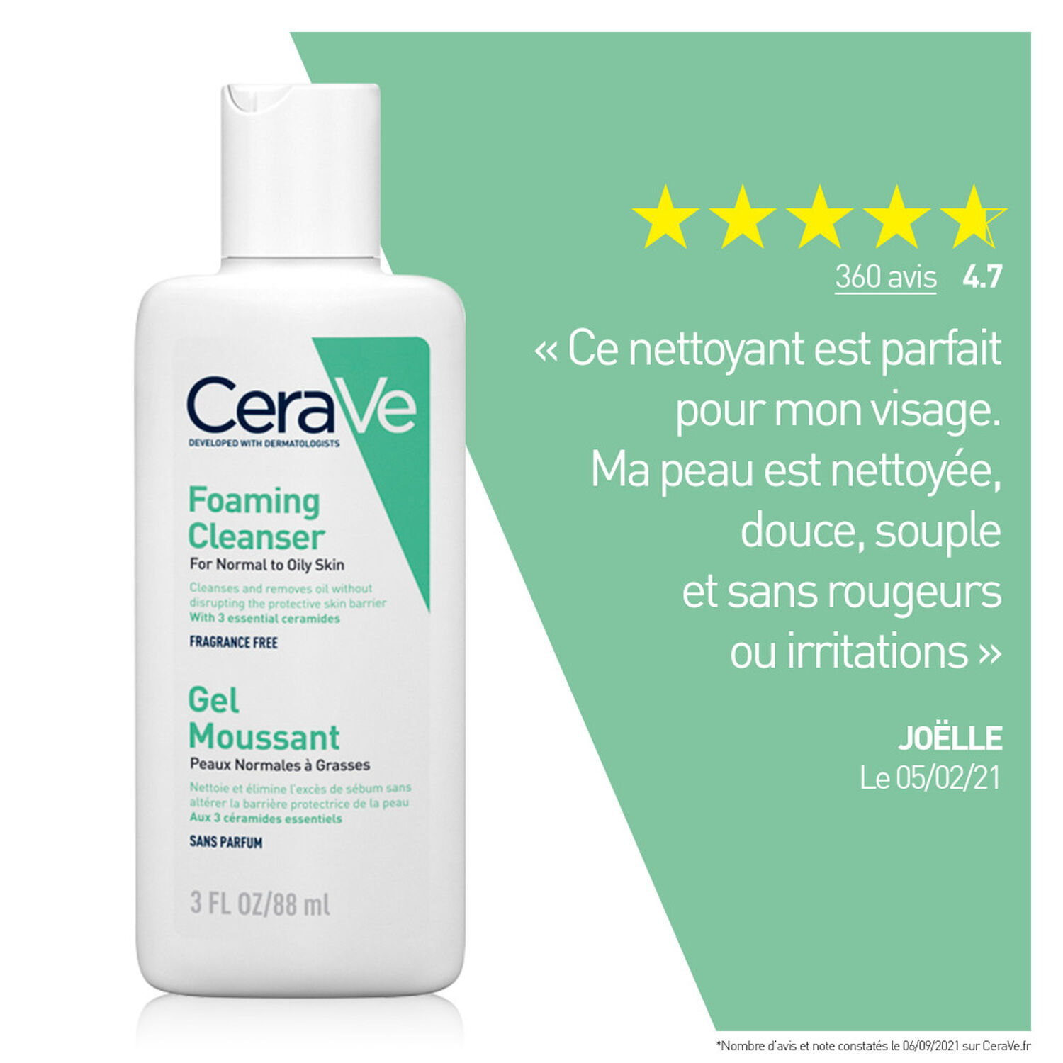 Cerave Gel Moussant Elimine l'Excès de Sébum