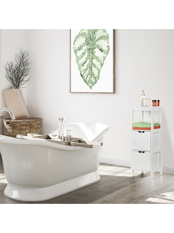 relaxdays Badezimmerschrank in Weiß - (B)30 x (H)90 x (T)30 cm günstig kaufen onesize