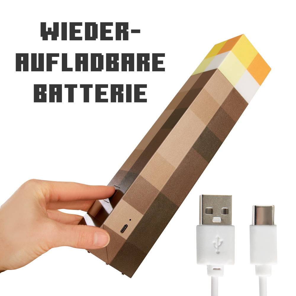 Akku LED-Fackel MINECRAFT