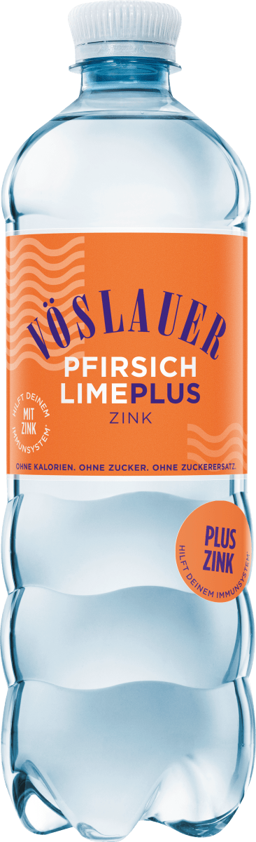 Erfrischungsgetränk, Pfirsich Lime Plus Zink, 0,75 l EINWEG