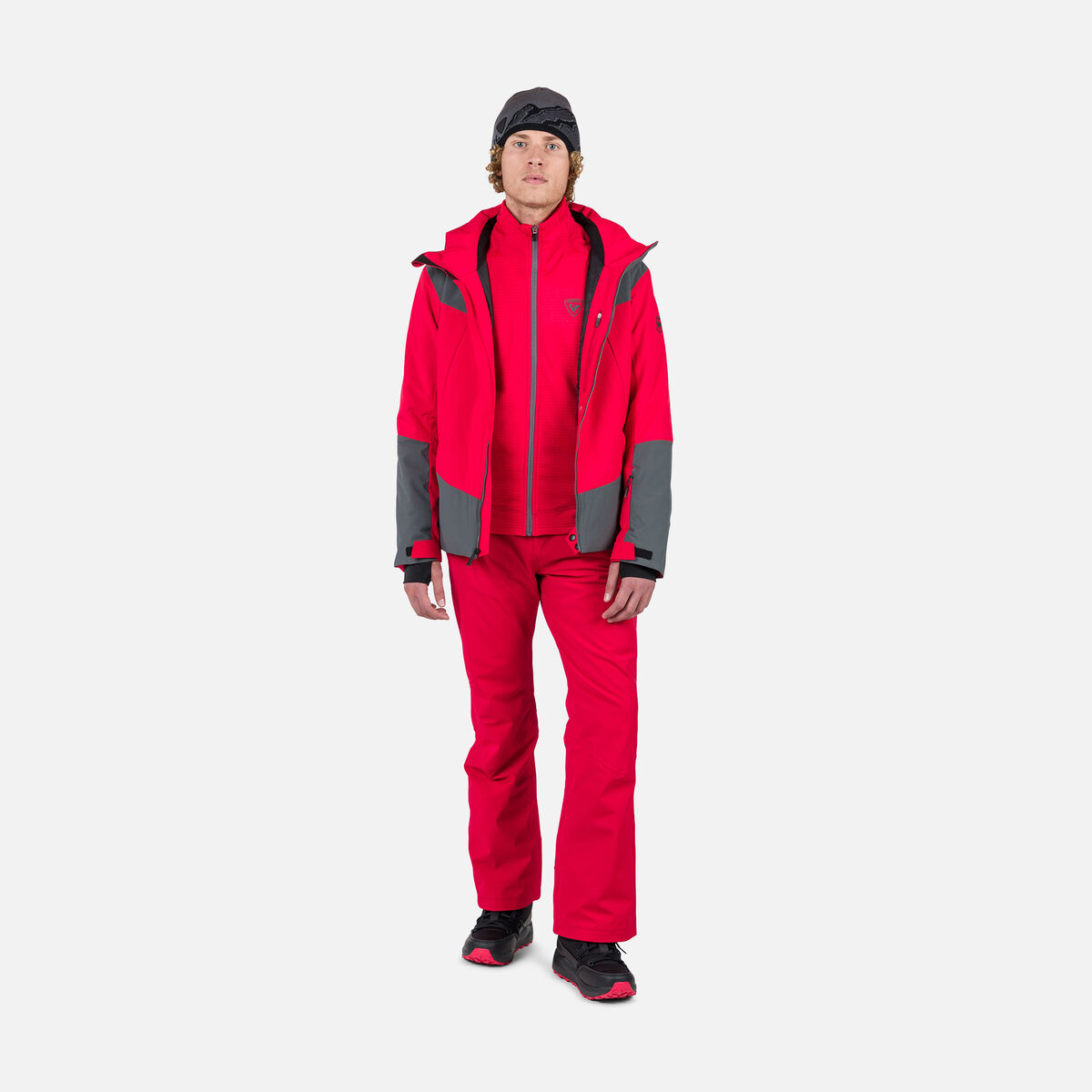 Herrenfleecejacke mit durchgehendem Reißverschluss Blackside