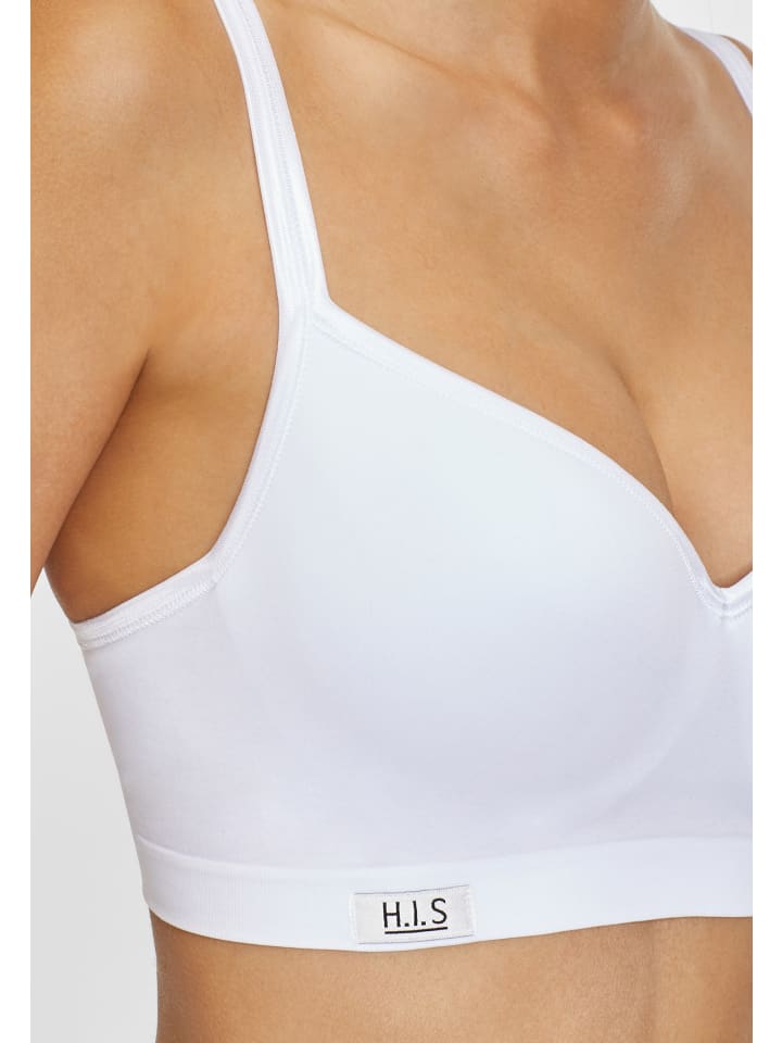 H.I.S Sport-BH in weiß günstig kaufen