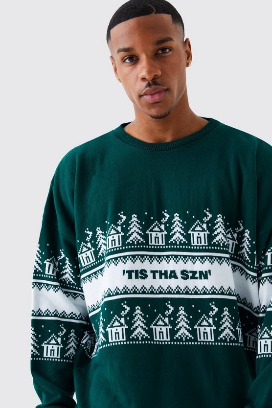 Oversize Tiz Tha Szn Weihnachtspullover