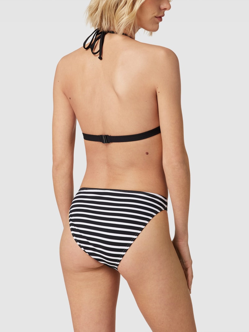 Bikini-Hose mit Streifenmuster Modell 'RCS mini brief' in schwarz