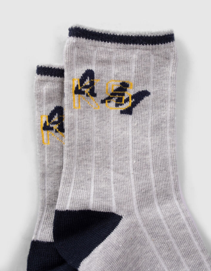 Chaussettes marine, blanches et grises garçon