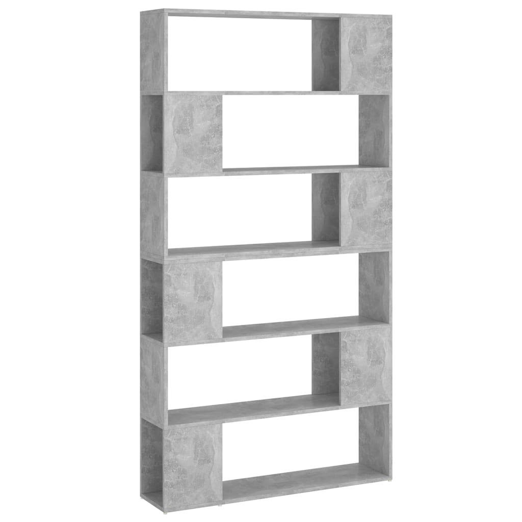 vidaXL Bücherregal Bücherregal Raumteiler Betongrau 100x24x188 cm, 1-tlg.