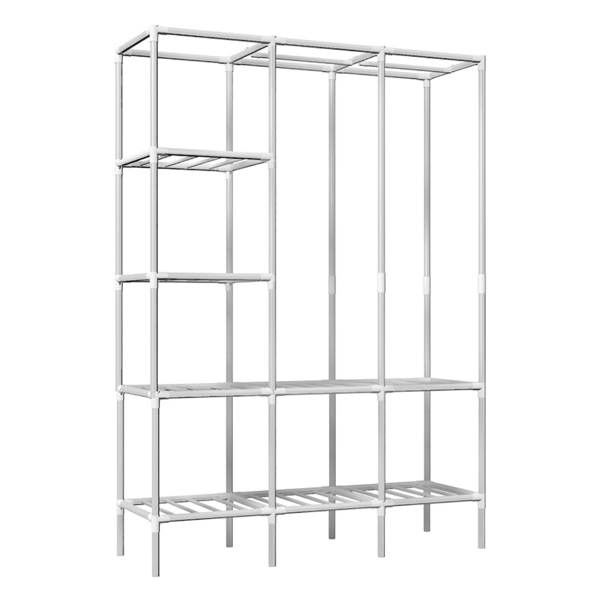 eyepower Kleiderschrank Großes XXL Schrankregal offener Kleiderschrank DIY Stecksystem Kleiderstange