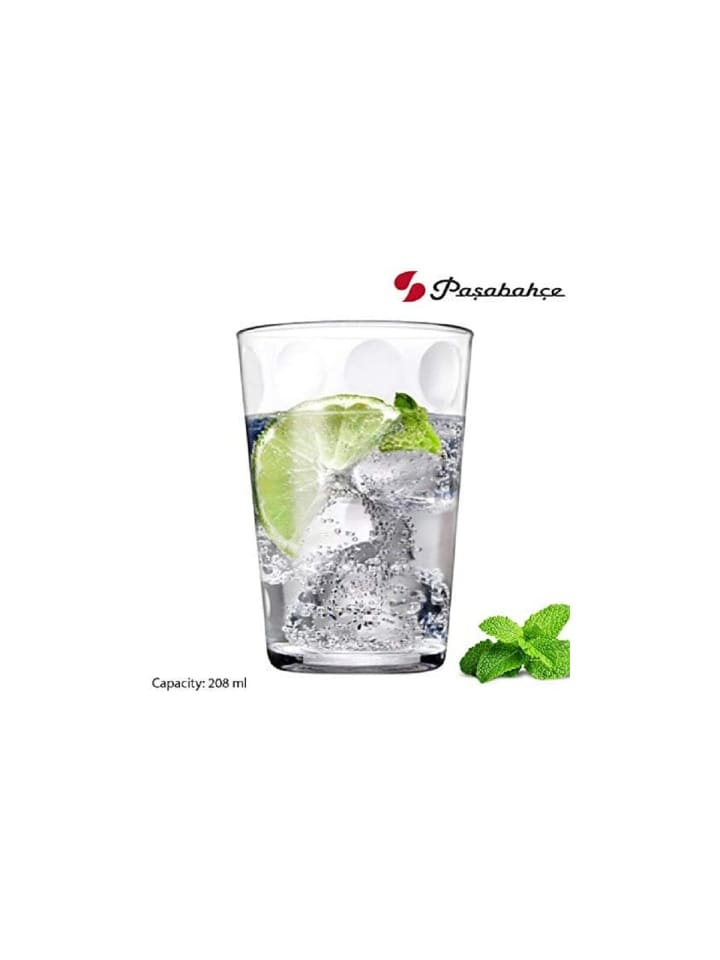 Pasabahce 6 Stück Wassergläser 208ml in Transparent günstig kaufen onesize