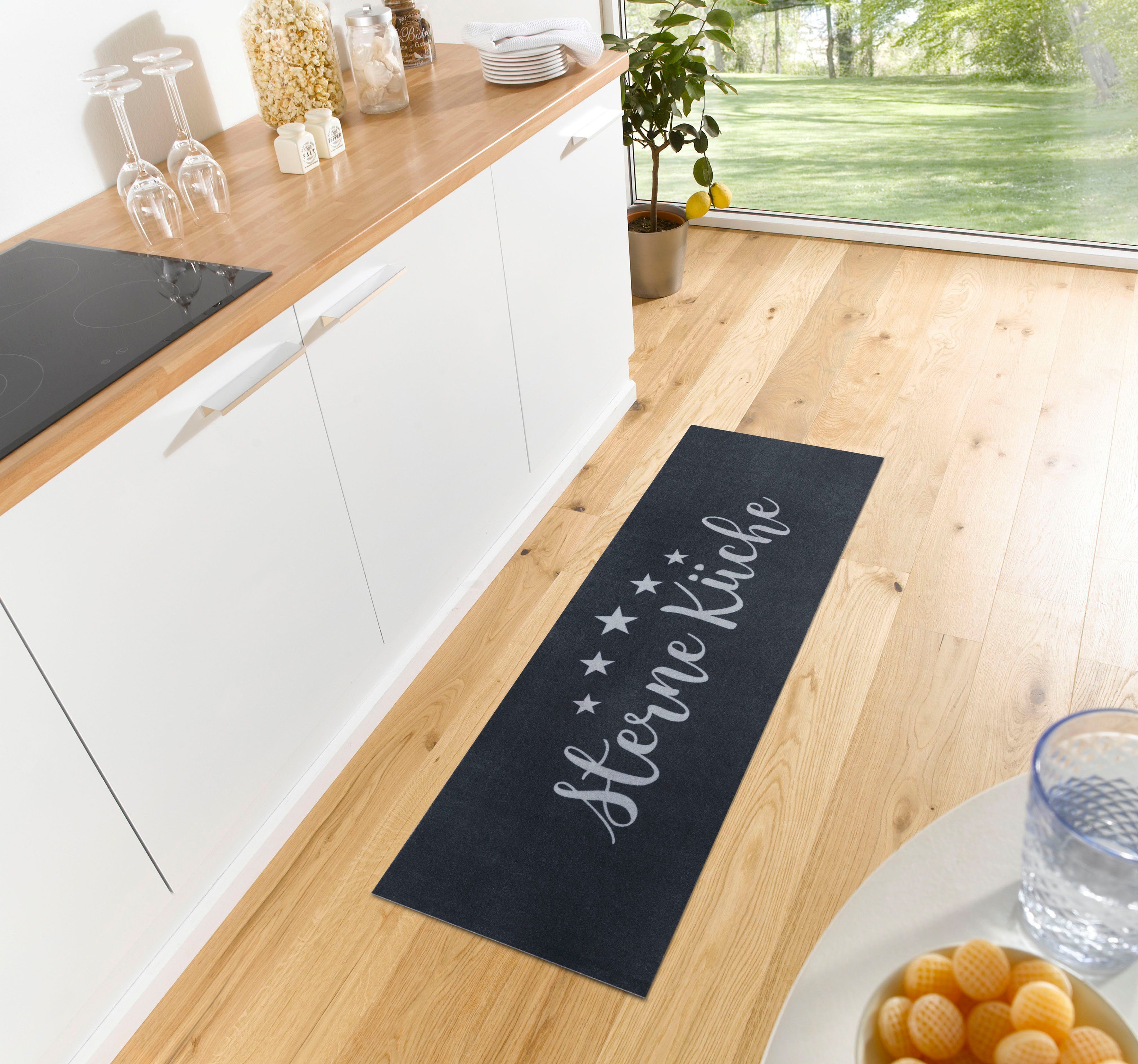 Küchenläufer Fünf Sterne Küche, HANSE Home, rechteckig, Höhe: 3 mm, Küchen-Teppich, Rutschfest, Pflegeleicht, Flur, Eingang, Esszimmer