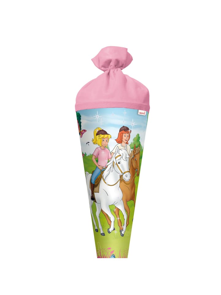 ROTH Schultüte groß Bibi & Tina 70cm , Glitter in Pink günstig kaufen onesize