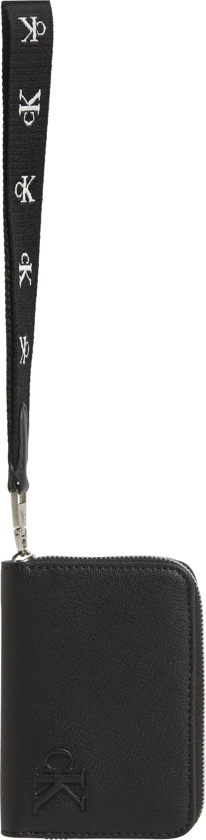 Calvin Klein Jeans Geldbörse ULTRALIGHT MED ZA W/WRISTLET PU, mit dezentem Markenlogo vorne