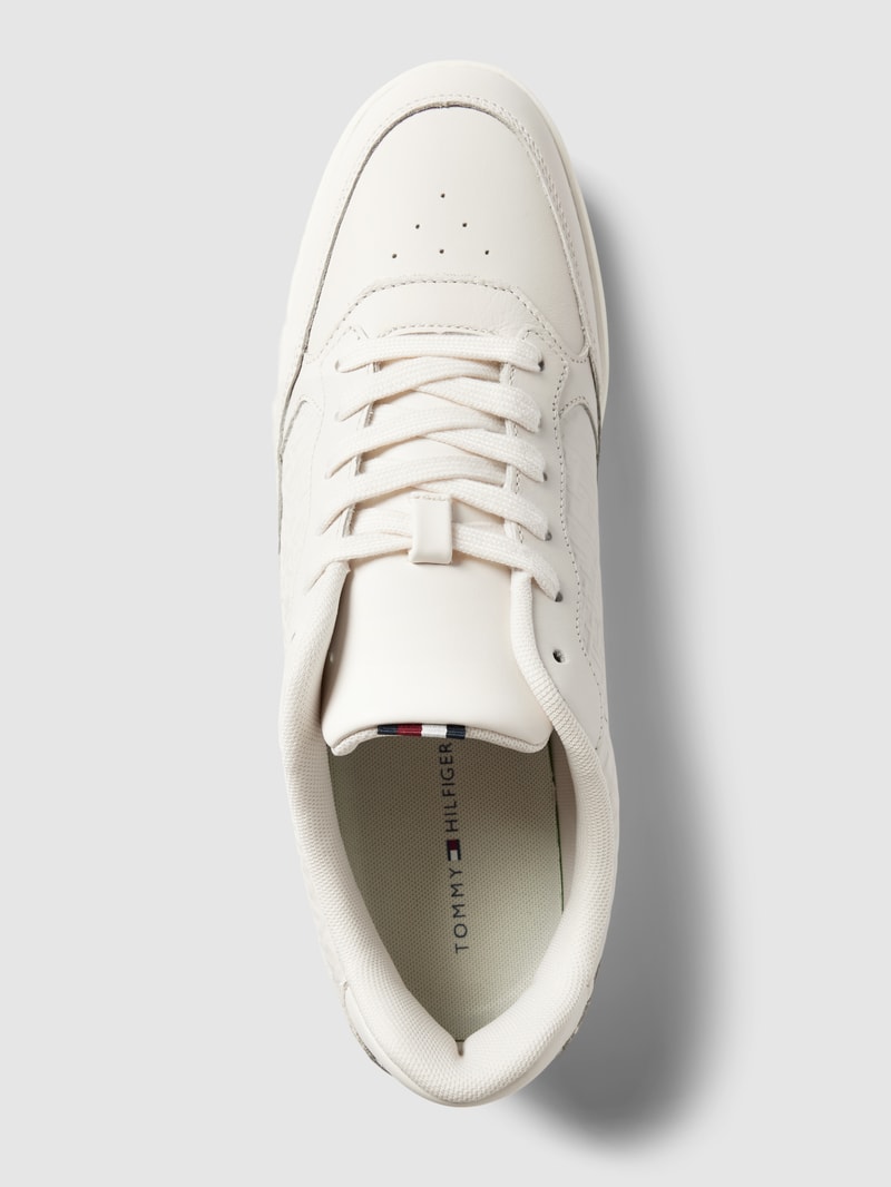 Sneaker aus Leder mit Strukturmuster Modell 'ELEVATED CUPSOLE' in weiß