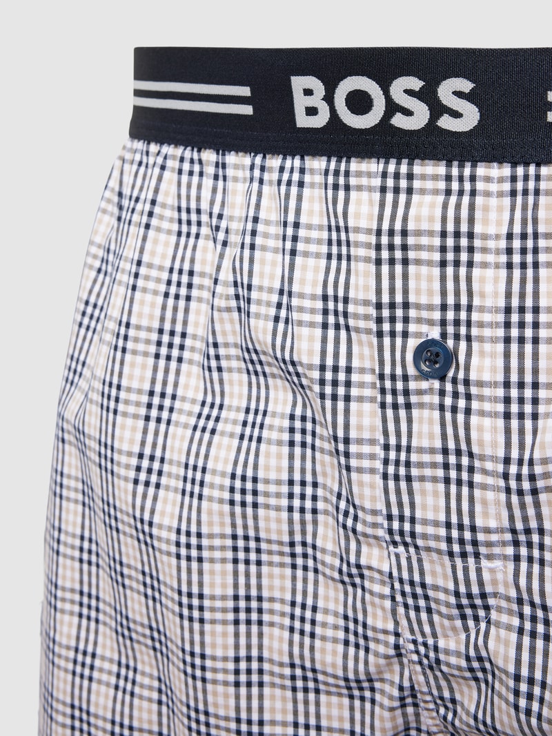 Boxershorts mit Label-Stitching im 3er-Pack in hellblau