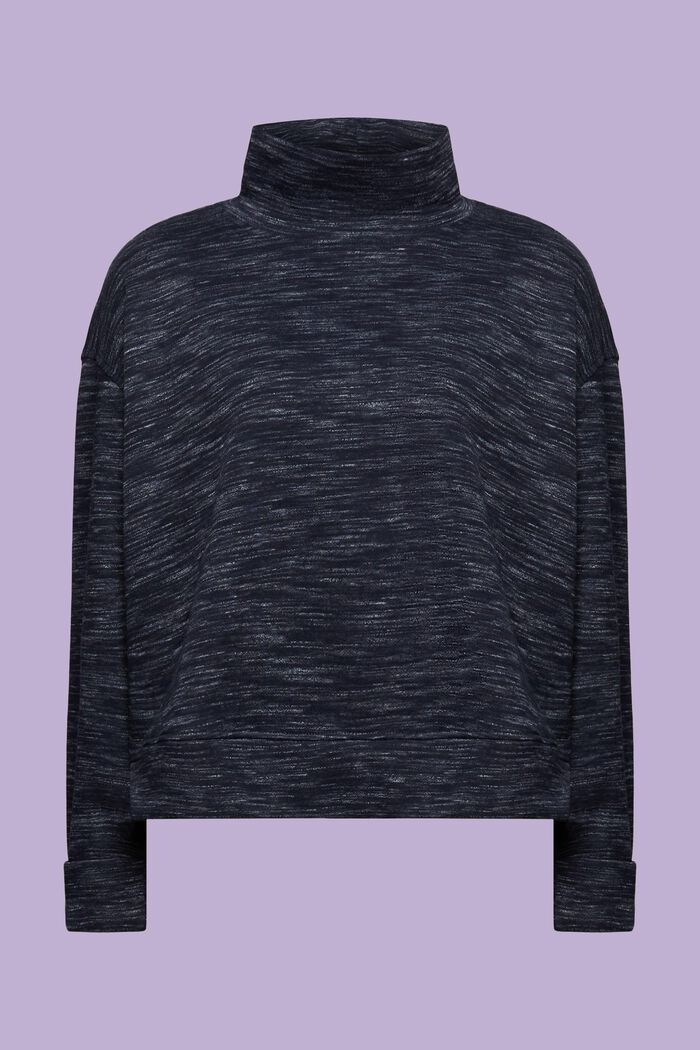 Sweatshirt aus Baumwollmix mit hohem Kragen