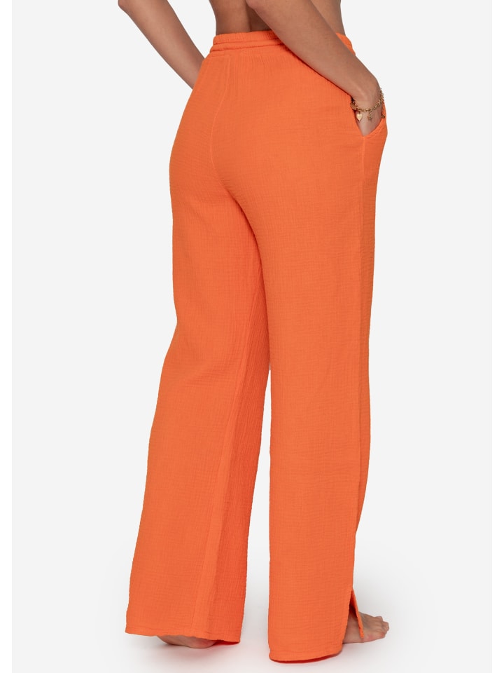 SASSYCLASSY Musselin Hose in Orange günstig kaufen