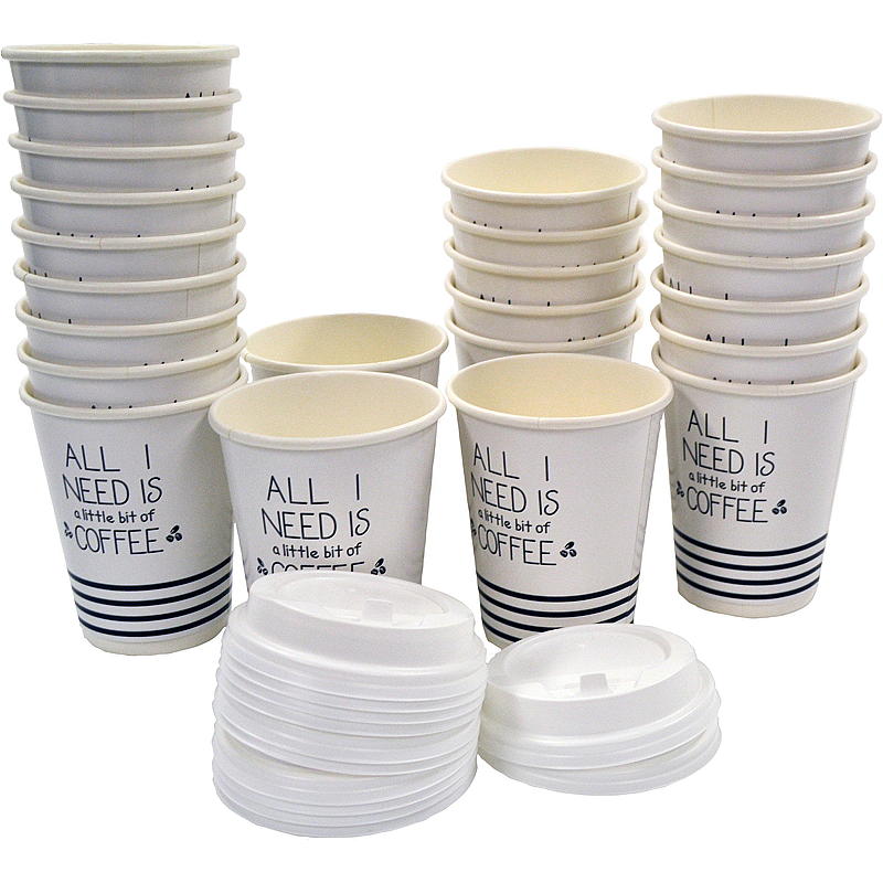 Quick Pappbeger m/lokk 24-pk 3 dl,  m/12 lokk