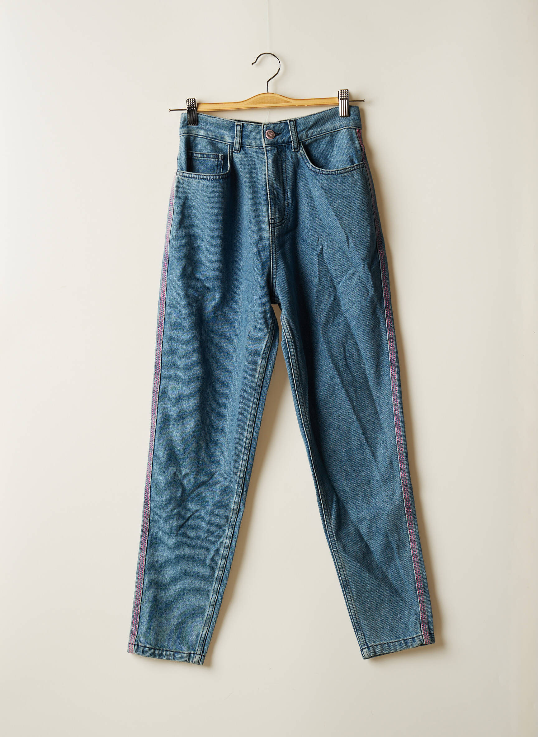 Stien Edlund Jeans Coupe Slim Femme couleur bleu