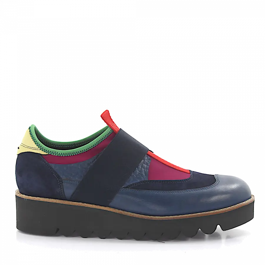 Truman's - Derby Glattleder Kalbsleder Stretch Veloursleder bunt - bunt