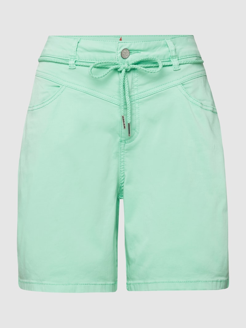 Bermudas mit Label-Details in hellgrün