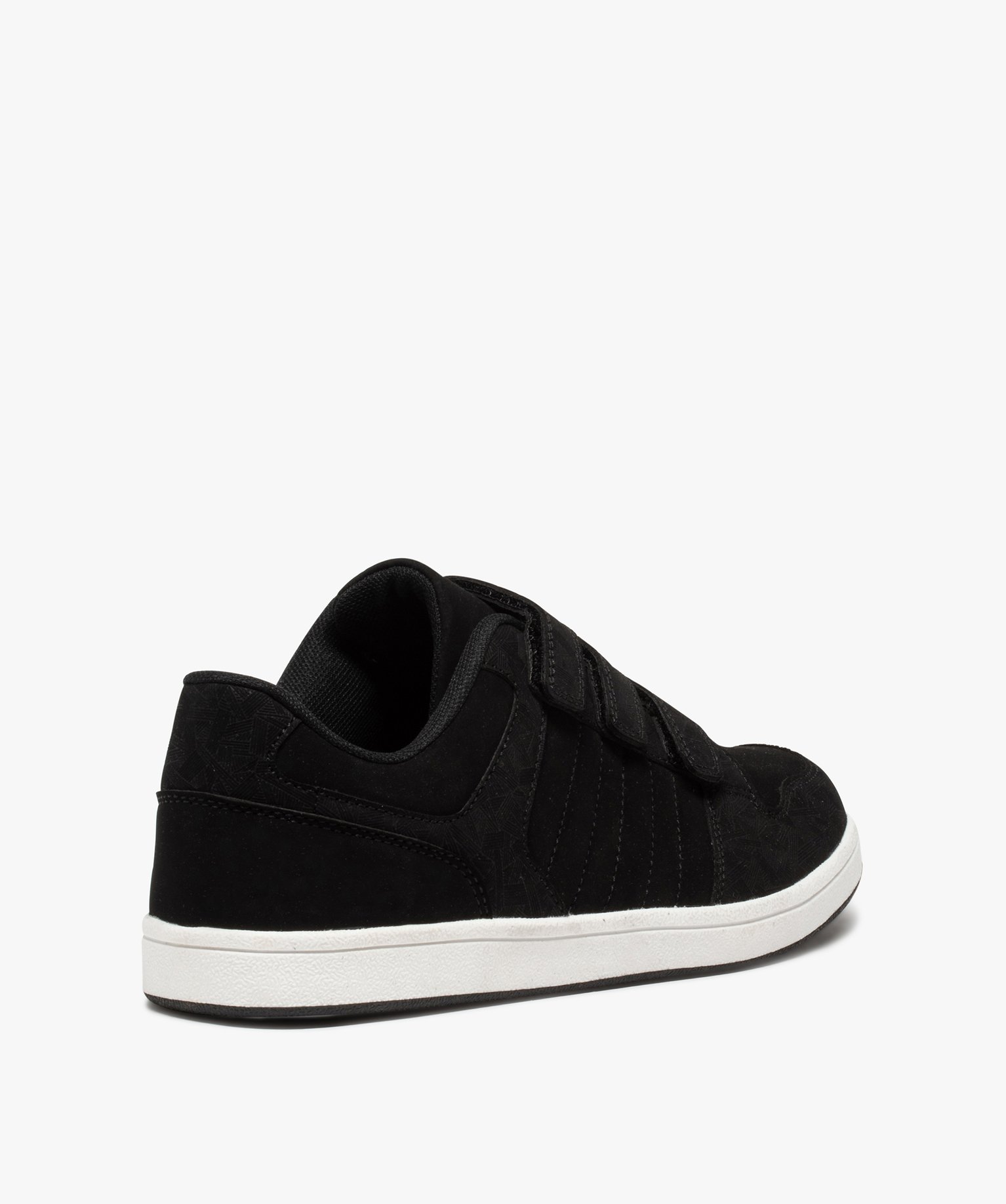 Baskets homme style skateshoes unies fermeture scratchs noir | GEMO