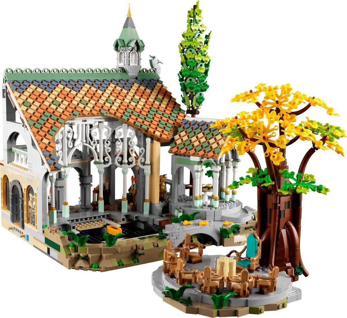 LEGO® Spielbausteine 10316 Der Herr der Ringe - Bruchtal mit 15 Minifiguren, (Set, 6167 St., Konstruktionsset), Baue ein Tal aus Mittelerde, Geschenk zu Weihnachten
