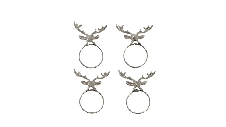 Boltze Serviettenring Bionto, 4 tlg. silber