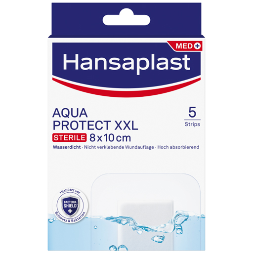 HANSAPLAST Aqua Protect Wundverb.steril 8x10 cm  5 St  Pflaster