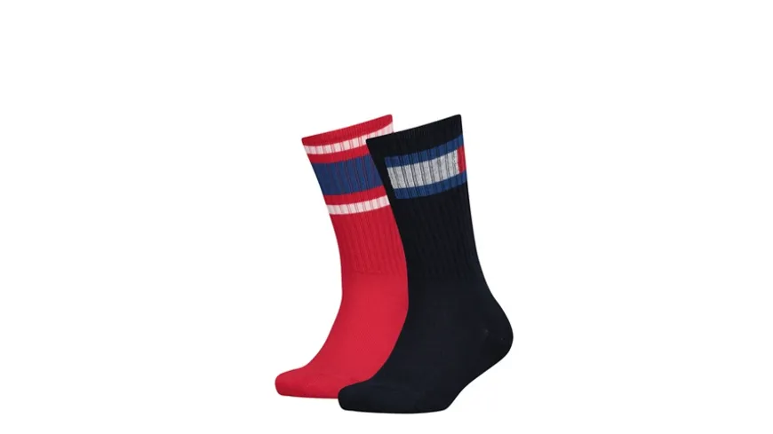 TOMMY HILFIGER Kinder Socken Flag 2er Pack midnight blue