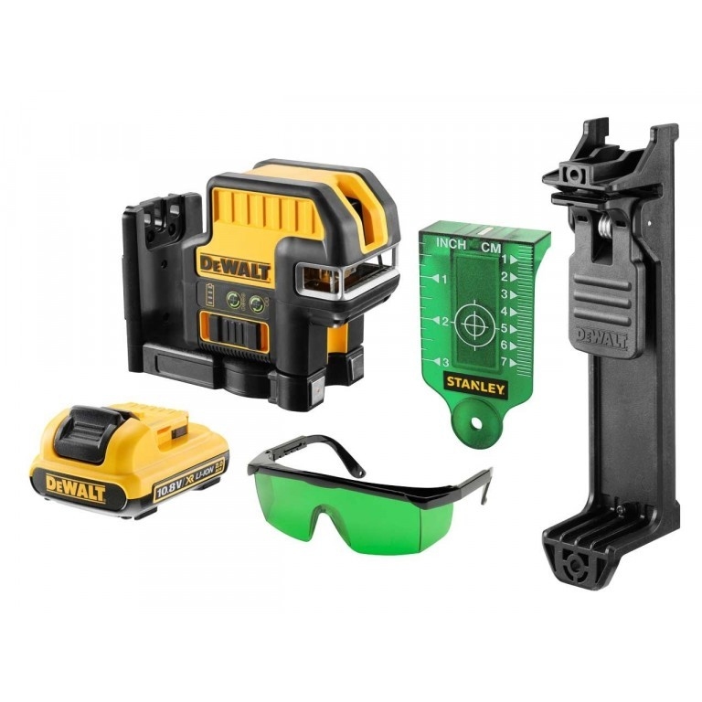 DeWalt DCE0825D1G-QW Samonivelační 5bodový křížový laserový paprsek se zeleným paprskem 10,8 V 2,0 Ah XR Li-Ion