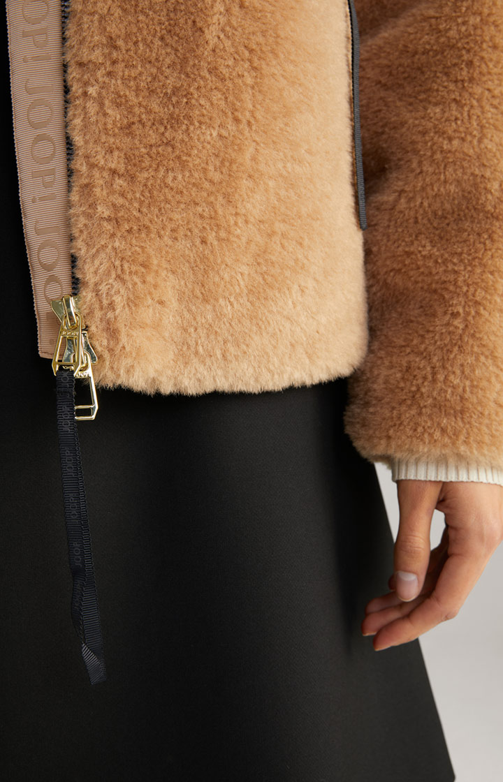 Teddyfell-Jacke in Camel