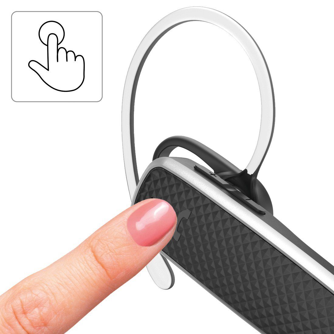 Hama Mono-Bluetooth®Headset MyVoice700 Multipoint Sprachsteuerung Schwarz Wireless-Headset