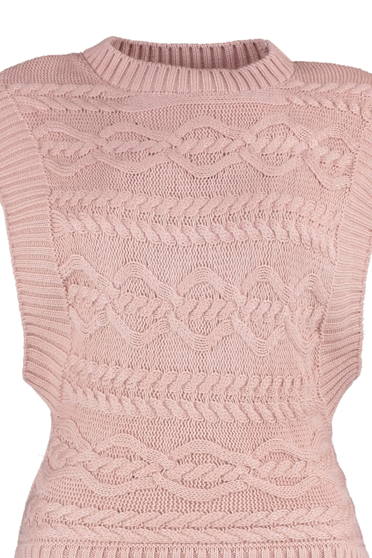 Trendyol Collection  Strickweste - Rosa - Regular Fit