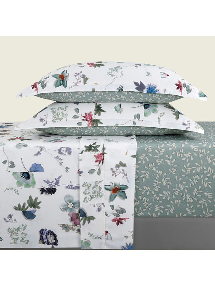 CXL by Christian Lacroix 4tlg. Set: Satin-Bettlaken und Kissenbezüge in Weiß/ Mint günstig kaufen