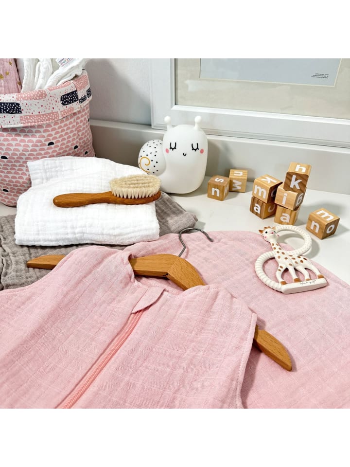 Makian Musselin-Schlafsack - Puder - Gr. 60 cm in rosa günstig kaufen