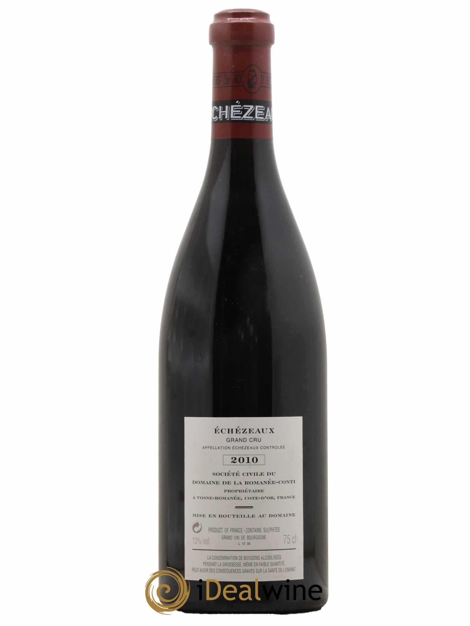 Echezeaux Grand Cru Domaine de la Romanée-Conti  2010 - Lot de 1 Bouteille