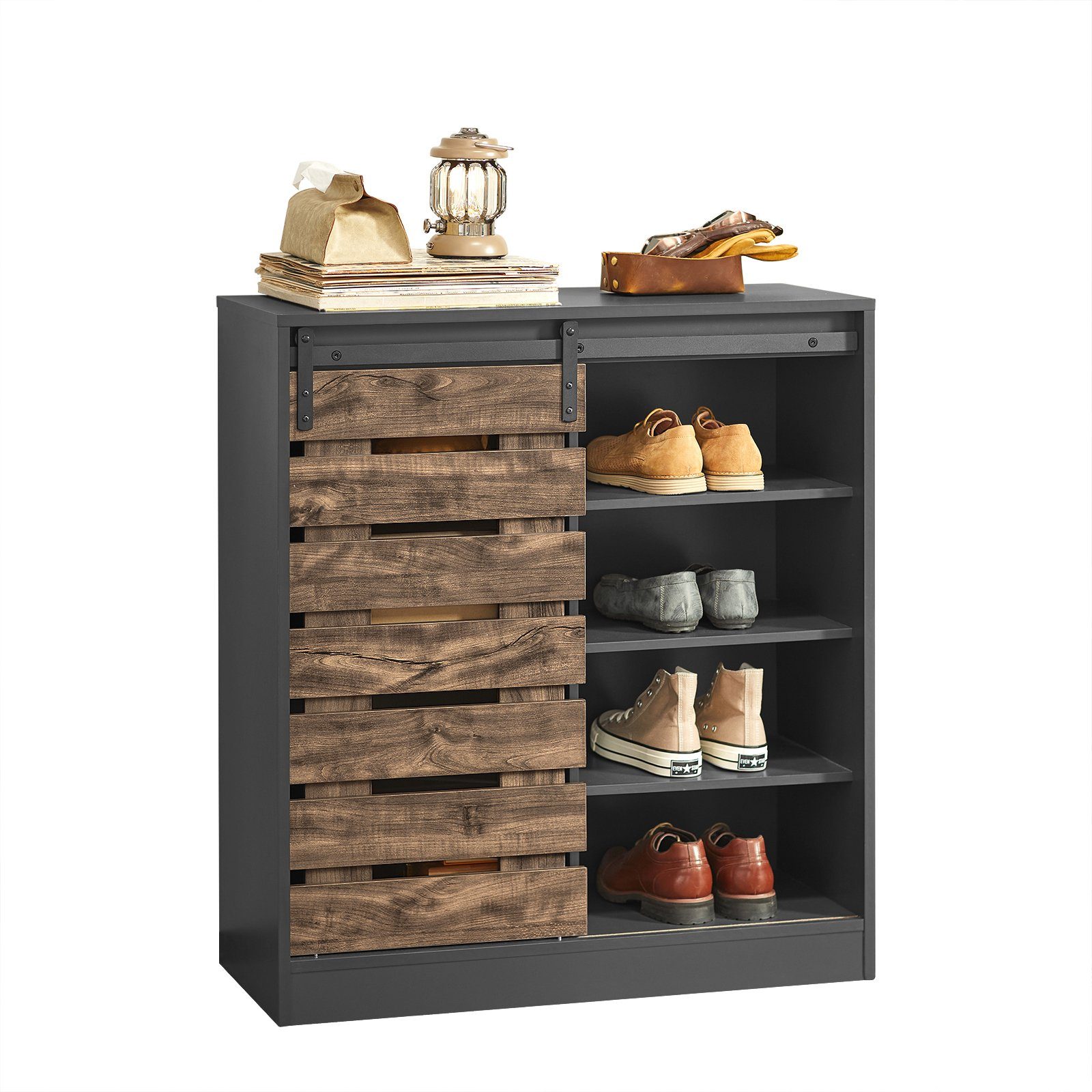 SoBuy Sideboard FSB65, Schuhschrank mit Schiebetür Kommode Schrank Küchenschrank Flurschrank