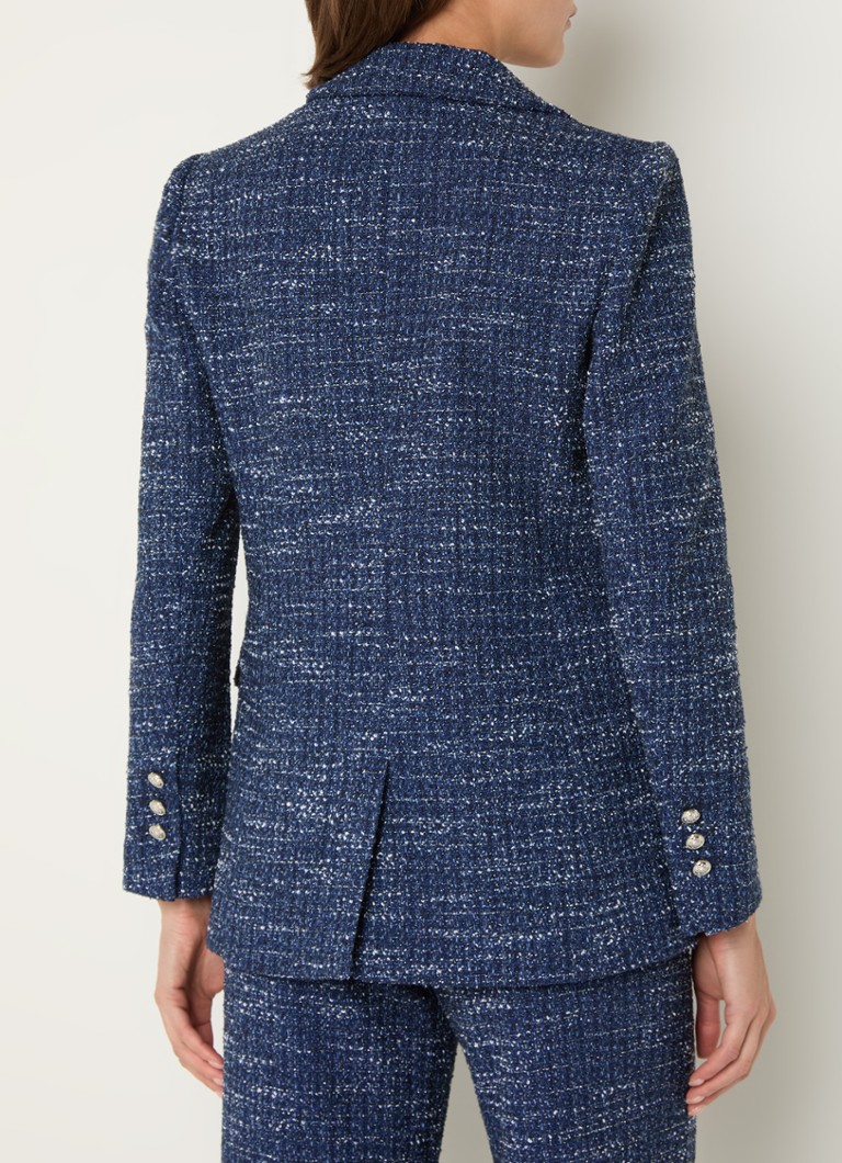 Maje Blazer with tweed look and flap pockets