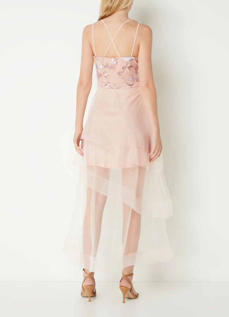Chi Chi London  Semi-transparante midi jurk met borduring