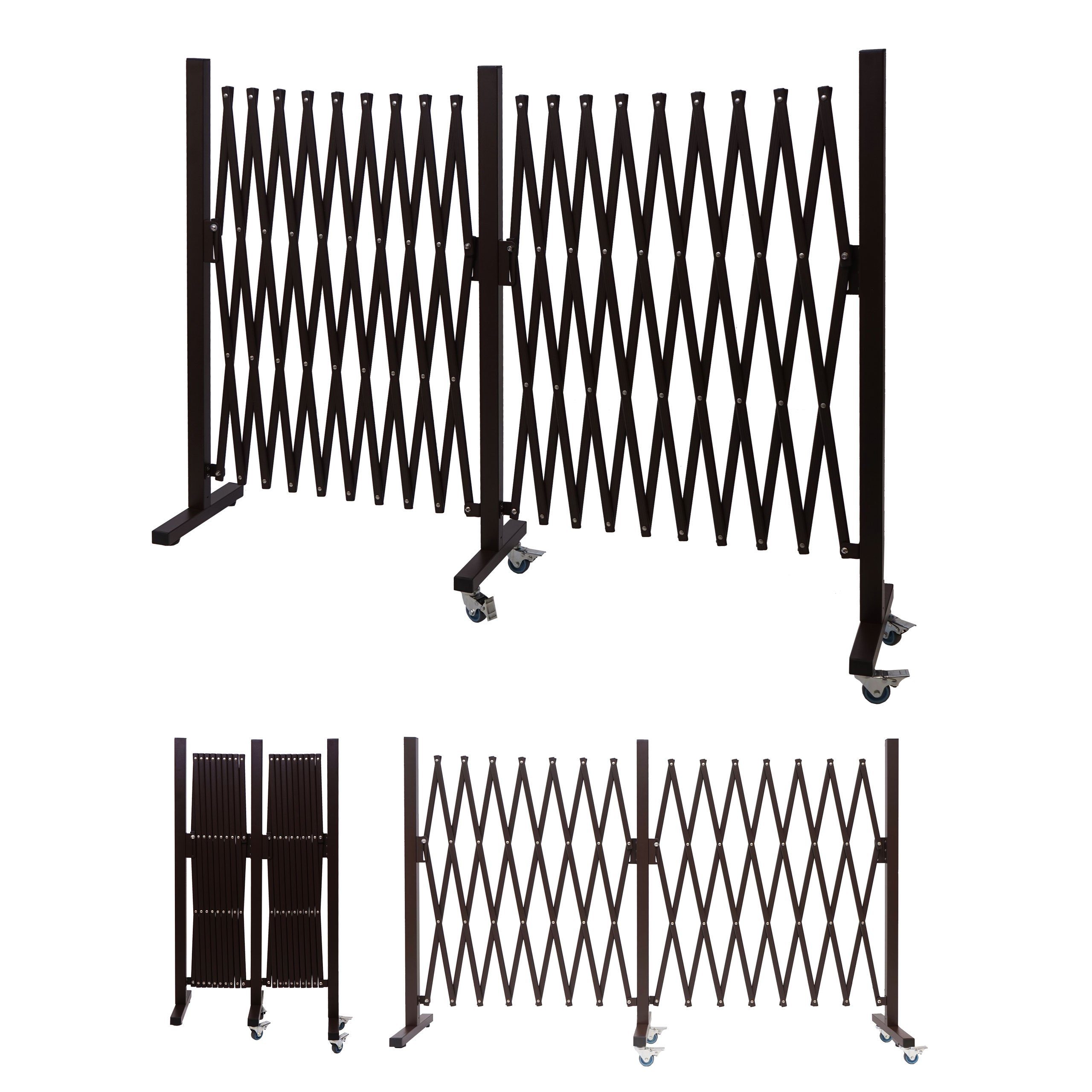 MCW Universalschutzgitter MCW-B34-A, Garten, ausziehbar, Laufrollen