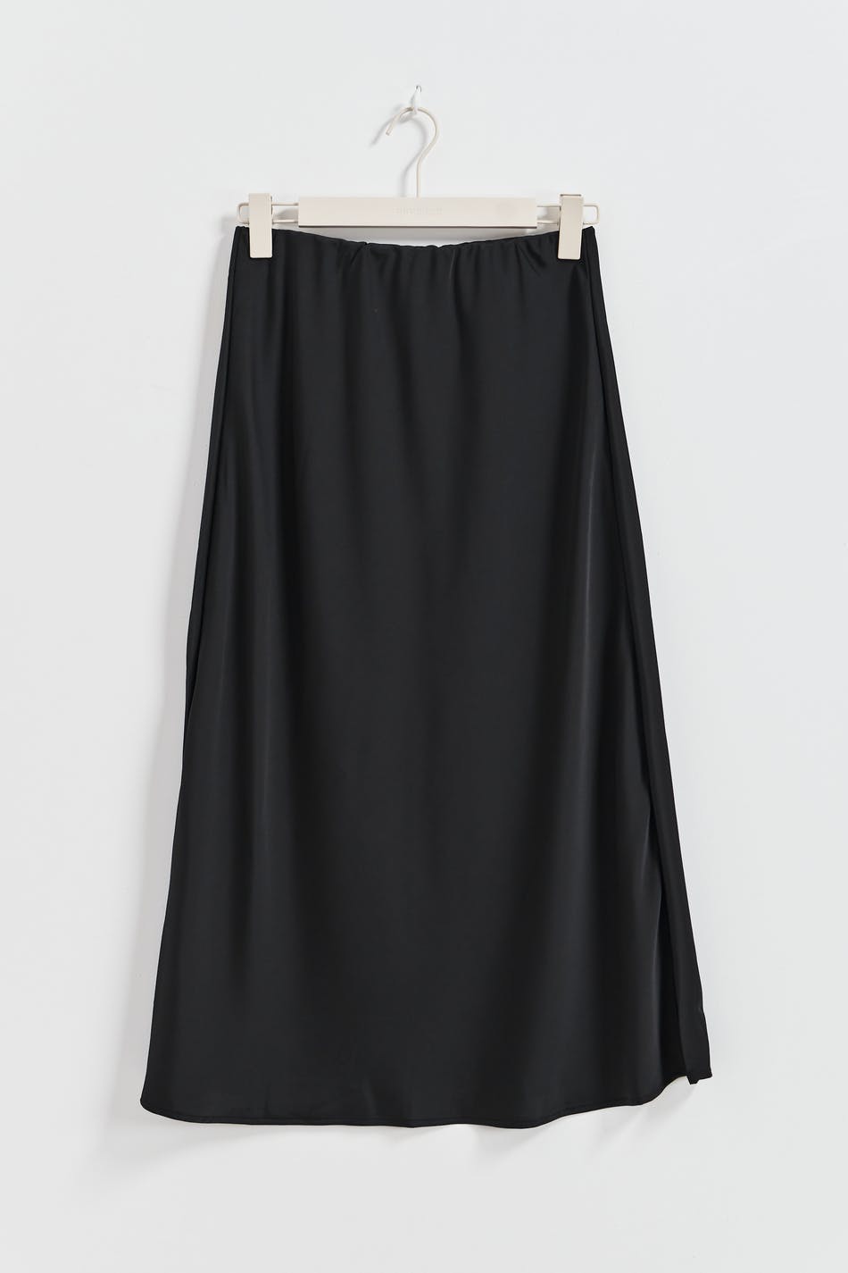 Satin midi skirt