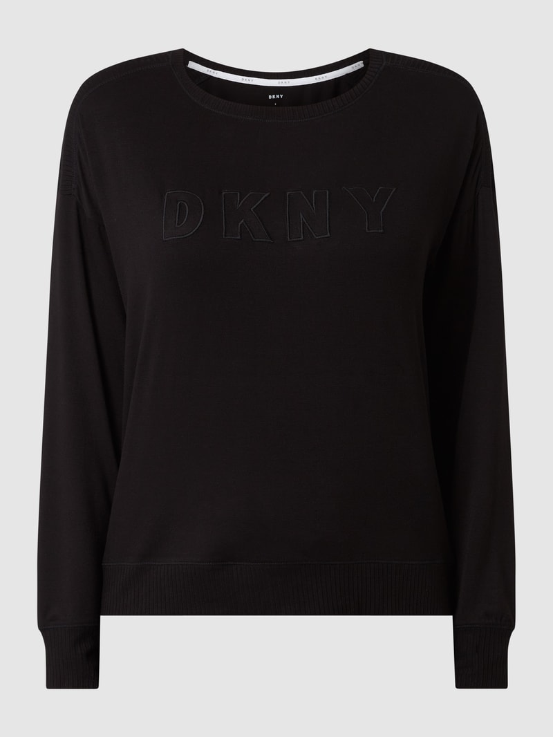 Shirt mit überschnittenen Schultern in schwarz