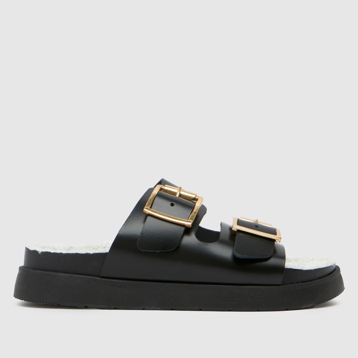 Schuh – Truvy – Svarta sandaler med sockspänne