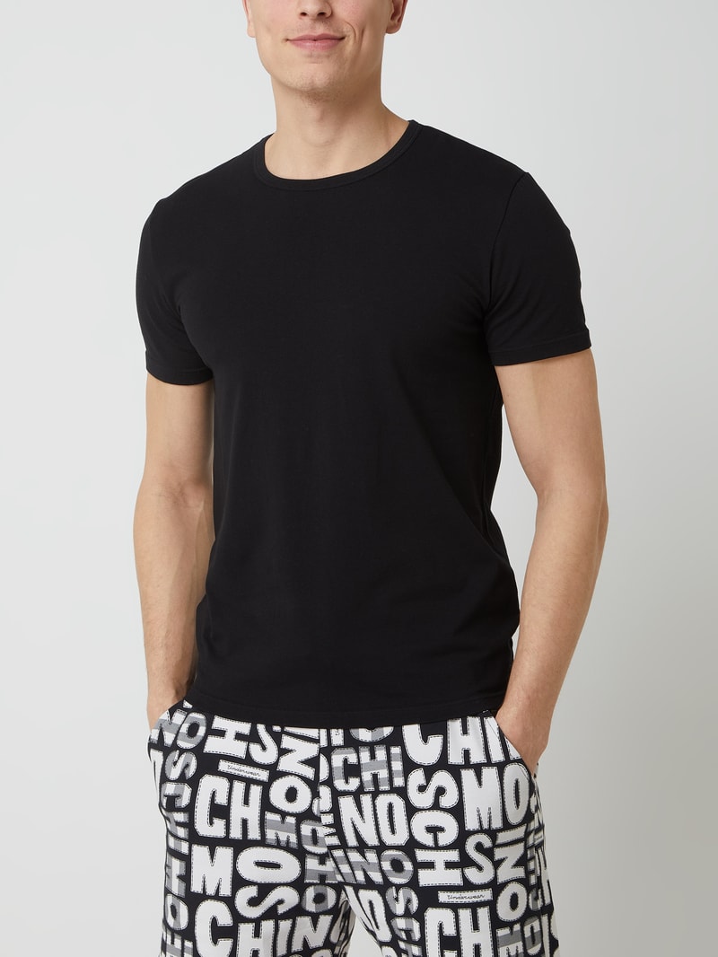 T-Shirt im 2er-Pack in schwarz
