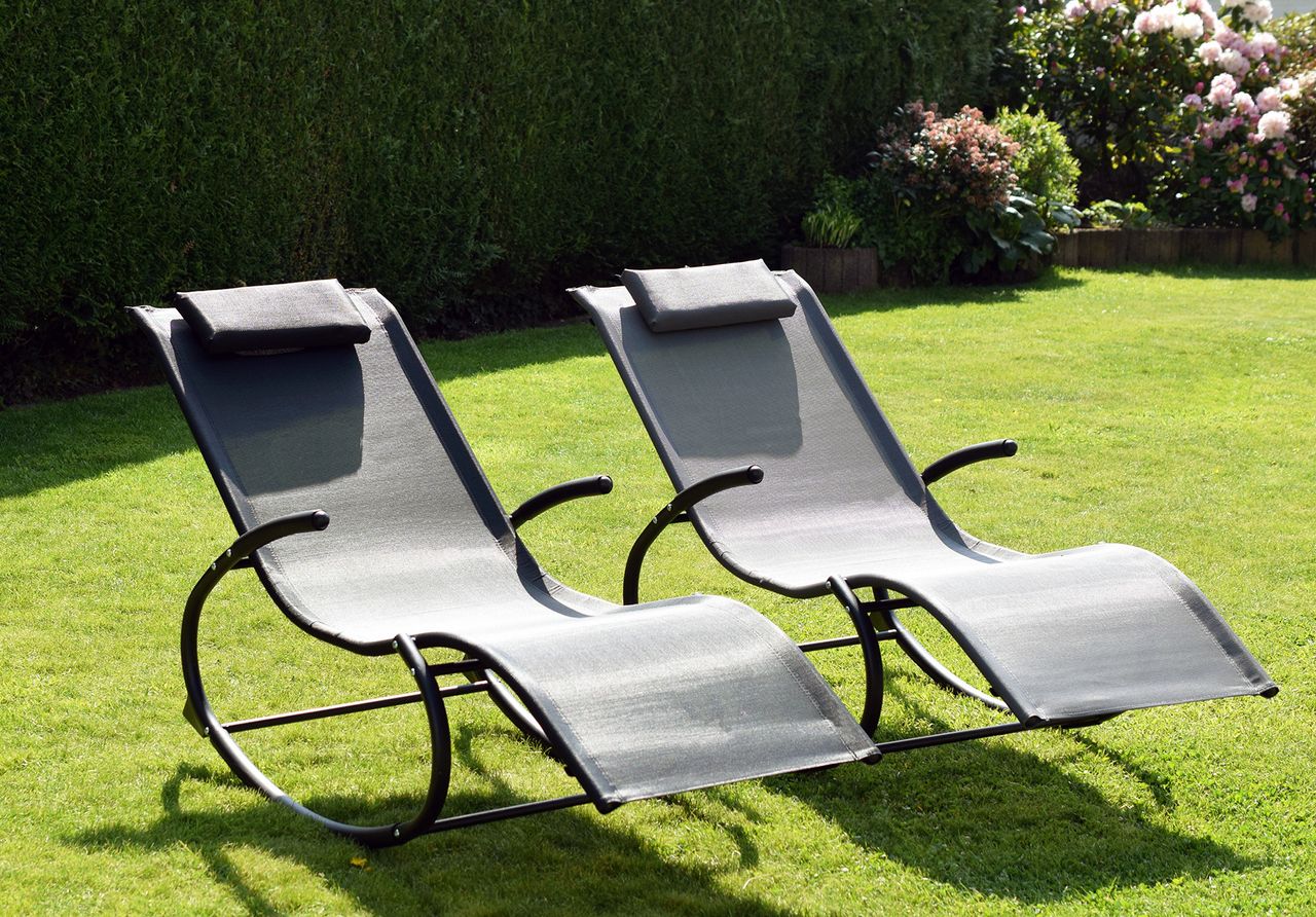 CHILLROI Schaukelgartenstuhl grau