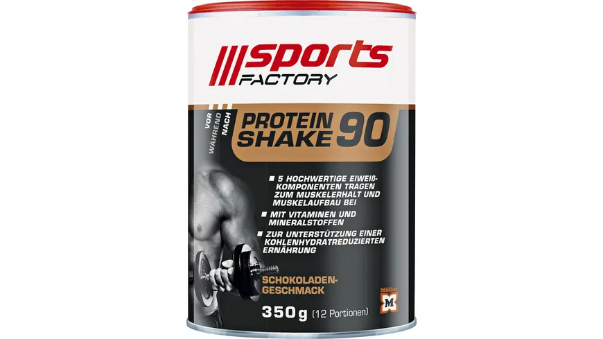 SPORTS FACTORY Proteinshake 90 Schoko 350 g