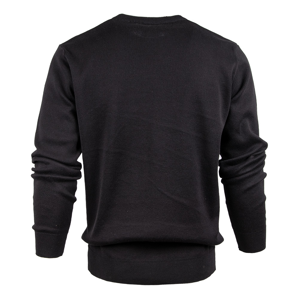 Strickpullover-Sweater LOGO PVC schwarz