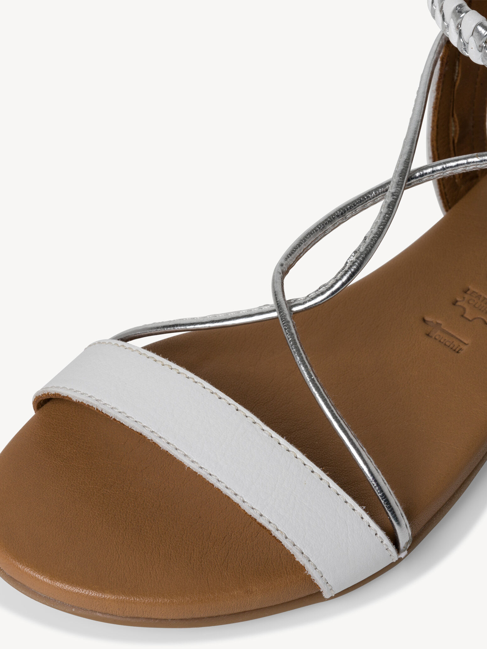 Sandale en cuir - blanc