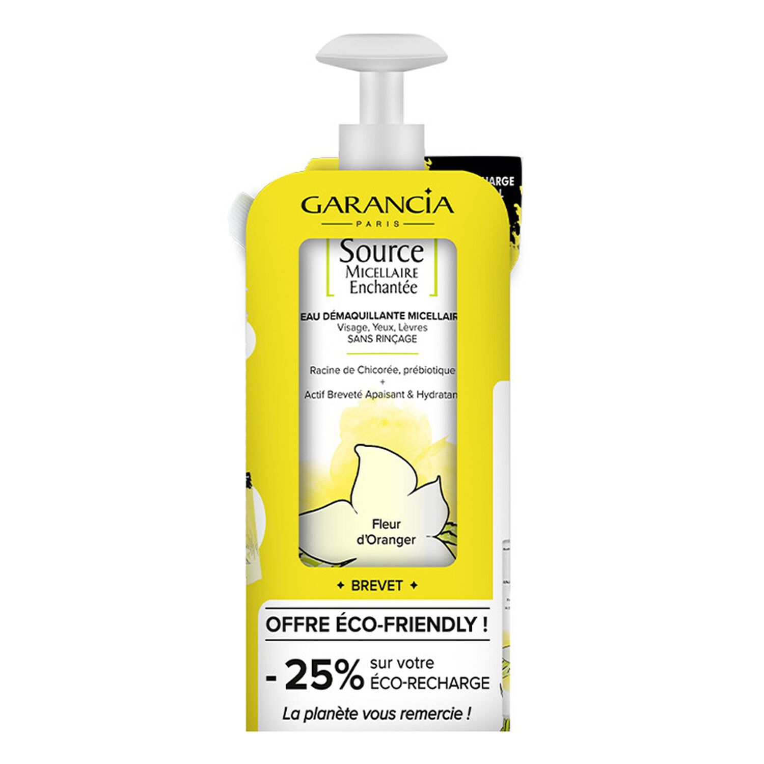 Garancia Source Micellaire Enchantée Eau Micellaire 4 en 1 - Flacon + Recharge Fleur d'Oranger